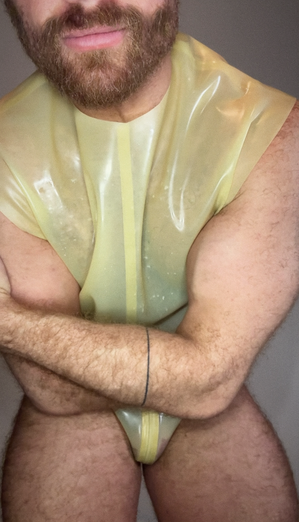 Latex Seam Detail Loose Fit Top